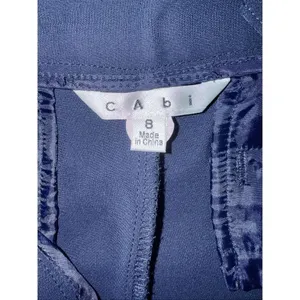 Cabi Midrise Navy Wide Leg Trousers Size 8 Business Officewear Dressy #769 thumbnail 4