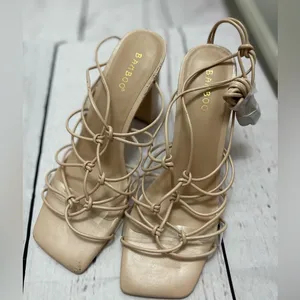 NWT designer strappy heels Tan Size 8.5 thumbnail 2