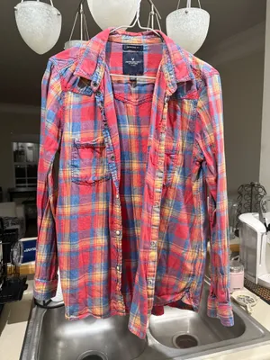 American Eagle Multicolor Boyfriend Flannel thumbnail 1