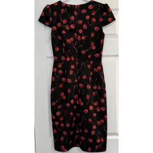 Betsey Johnson Dress Sz 4 Rockabilly Pinup Retro Cherry‎ Print Bombshell 50s 60s thumbnail 5