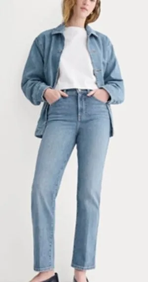 Everlane NWOT High-Rise Cigarette Jeans Medium Blue Size 30R thumbnail 1
