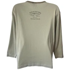 Vintage Harley-Davidson Motorcycle Button Front Knit Ribbed Top Dallas Texas‎ XL thumbnail 6