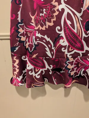 Banana Republic Faux Wrap Purple Pink Skirt thumbnail 15