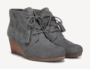 New without box - Dr.Scholls Gray Suede Ankle Boots - 8.5 thumbnail 1