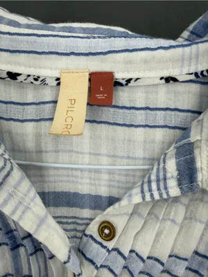 Anthropologie Pilcro and the Letterpress Western Blue & White Plaid Tunic Top thumbnail 6