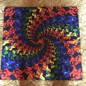 NWT Grateful Dead Rainbow dancing bears bandana thumbnail 3