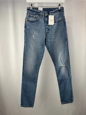 NWT Levis 501 Skinny Light Distress‎ Jeans in Blue Size 27 x 30 thumbnail 2