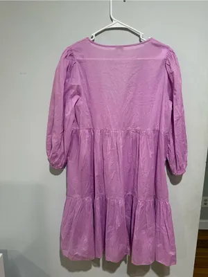 J. Crew Lilac Button-Front Dress thumbnail 3