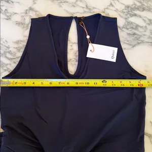 NWT Quince French Terry Modal Jumpsuit Navy Blue Sz M thumbnail 4