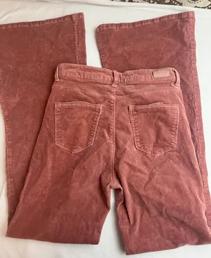 Black Label by C’est Toi Pink Corduroy Flare Jeans thumbnail 5