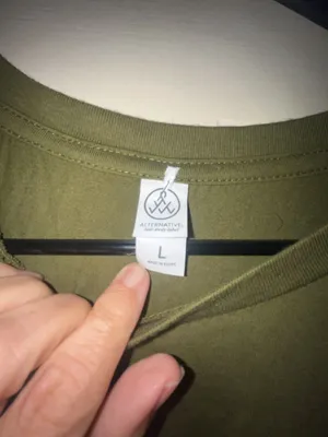 Alternative Apparel Salty Graphic Short Sleeve T-Shirt Olive Green thumbnail 3