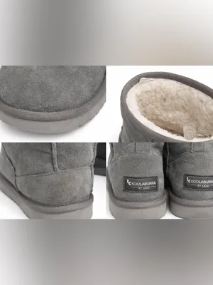 Koolaburra by UGG Mini Boots Gray Suede Faux Fur Lined Womens Size 9 thumbnail 3