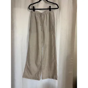 ARITZIA Wilfred The Lodge Pant CruiseLinen Wide Leg In Undyed Ecru Size Medium thumbnail 2