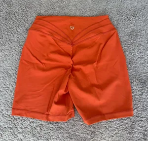 Tom Tiger Orange High-Waist Active Shorts thumbnail 1