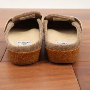 Earth Origins Ali Oatmeal Felted Wool Clogs Faux Fur Lined Mules Womens 8 thumbnail 5