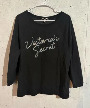 Victoria’s Secret Sequin Logo Long Sleeve Top | Size: Medium thumbnail 1
