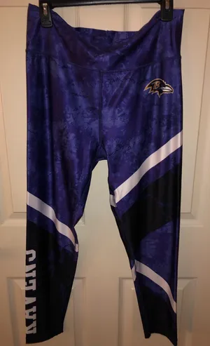Raven Football NFL Apparel Sleepwear Leggings‎ Sz XL. Like New thumbnail 1