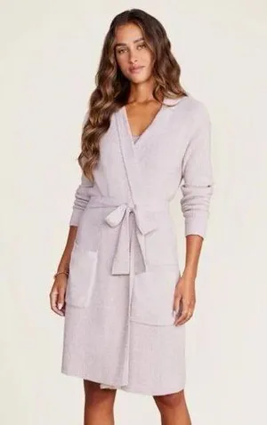 Barefoot dreams cozy chic fluffy robe thumbnail 1