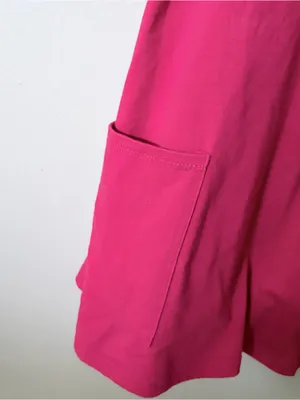 Women's Red Athletic Exercise Dress Shorts Pockets Medium thumbnail 2