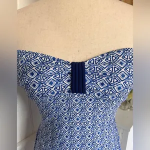 Arizona Jeans Blue Strapless Swim Top thumbnail 2