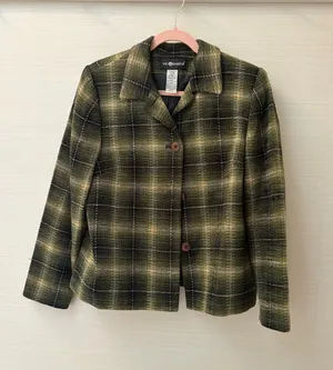 Cropped Blazer Sag Harbor Vintage Plaid thumbnail 1
