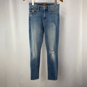 MOTHER Looker Ankle Fray Skinny Jeans in Love Gun Blue Size‎ 25 thumbnail 5