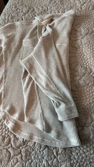 Aerie LumberJane Waffle Shirt Grey thumbnail 6