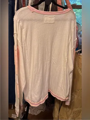 NWOT Free People We The Free You're A Star Tee - Mint Heart Combo - Large thumbnail 7
