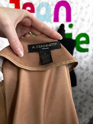 A. Giannetti Suede Brown Jacket with Bead embellishments Size 1X thumbnail 4