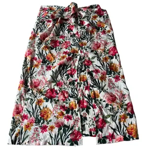 J Crew Cotton Voile Sarong Skirt Floral Cover Up Beach Small thumbnail 2