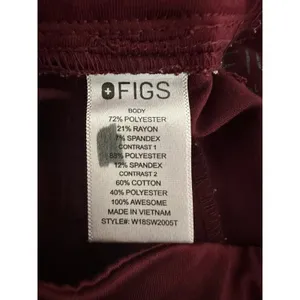 burgundy FIGS Zamora Jogger Scrub Pants small thumbnail 10