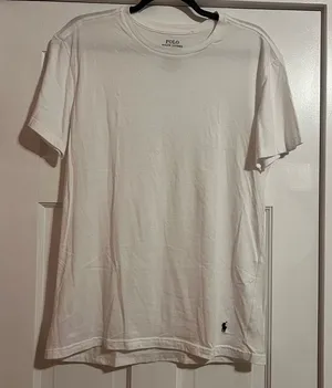 #120 Polo Ralph Lauren Unisex White T-Shirt Large thumbnail 1