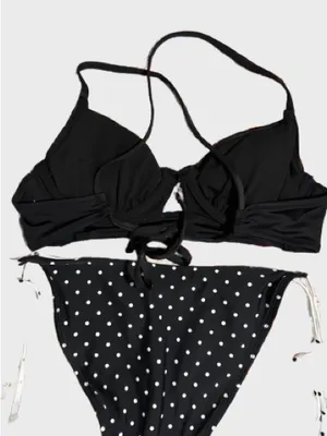 wild fable Black & White Polka Dot Two-Piece Bikini thumbnail 3
