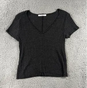 Project Social T Shirt Women Small Deep V Neck‎ Basic Capsule Lagenlook Coastal thumbnail 1