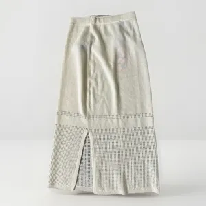 Noname Naked Cashmere Crochet Midi Skirt 100% Cashmere White Size XS NWT thumbnail 3