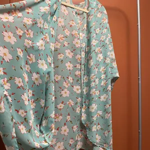 large kimono lightweight. EUC. Green thumbnail 3