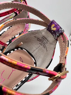 Betsey Johnson Camile Sandals 3D Butterfly Floral Ankle Strap Polka Dot Heel 5.5 thumbnail 11