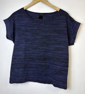 Ann Taylor LOFT Knit sweater Top Women's Medium Crew Neck Blue casual thumbnail 1