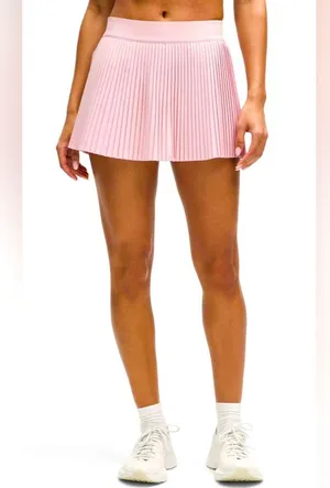 Lululemon NWT Varsity High Rise Pleated Tennis Skirt Vital Pink Size 12 thumbnail 1