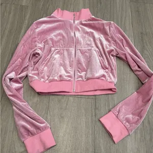 Y2K Women's Pink Velvet Jacket thumbnail 1