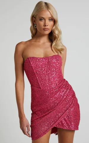 Showpo Pink Homecoming Dress thumbnail 1