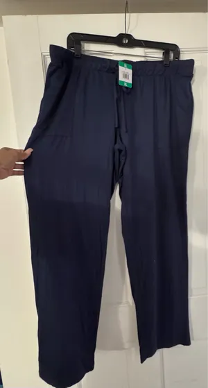 Lucky Brand Navy Drawstring Wide-Leg Lounge Pants XL thumbnail 4