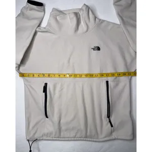 The North Face Fleece Sweater Women Med Mock Neck Pullover Cream Cabin Gorpcore thumbnail 3