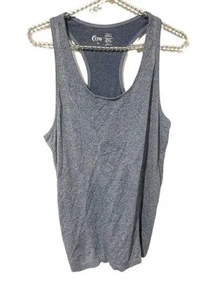 Zyia Active Size XL Grey Seamless Scoop Neck Racerback Athletic Tank thumbnail 1