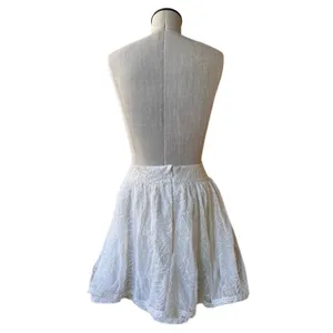 Free People Ivory Lace Crochet A Line Skater Mini Skirt NWT XS thumbnail 2