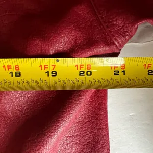Pelle red leather M mid length trench vintage retro outdoor 70s 80s thumbnail 12