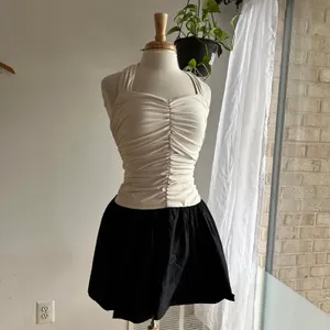 Anthropologie maeve white halter dress thumbnail 3