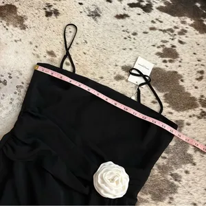 AMANDA UPRICHARD Isabel Dress in Black Rose Y2K Mini‎ NWT thumbnail 9