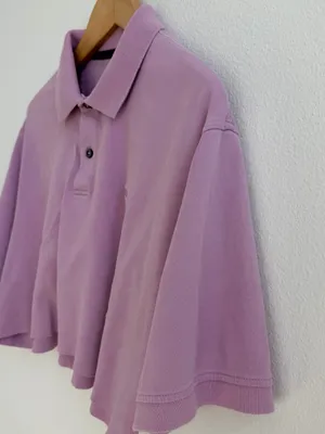 Izod Light Purple short sleeve cropped button Polo thumbnail 6