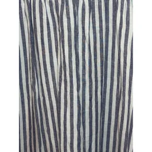 Antibes‎ Blanc Blue White Striped 100% Linen Midi Dress Womens Size 6 V-Neck thumbnail 2